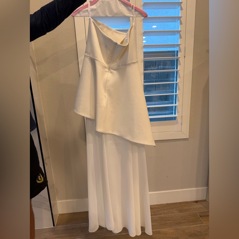 Monaco White Dress with Scarf - Picture 9 of 13